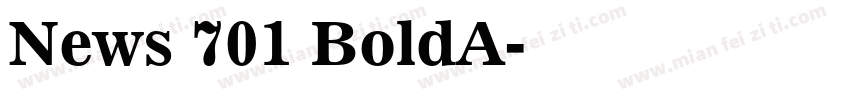 News 701 BoldA字体转换